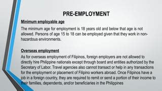 maximum age limit for employment in philippines|Minimum Employable Age under the Labor Code .